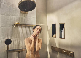 Душевая лейка Hansgrohe Rainfinity 130 3-режимная EcoSmart+ бронза 26862140