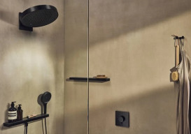 Душевая лейка Hansgrohe Rainfinity 130 3-режимная EcoSmart+ черный матовый 26862670