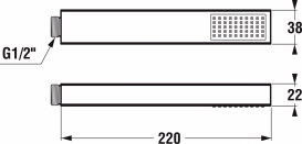 Душова лійка Jika Cubito хром H3614200040401