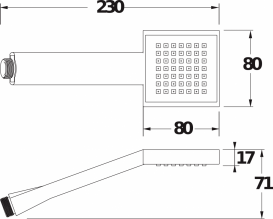 Душевая лейка Jika Cubito II хром H3614200040411