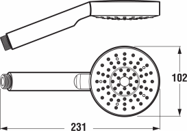 Душова лійка Jika Mio Ø 100 мм однорежимні хром H3617100040201