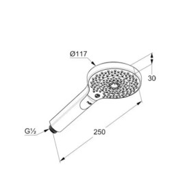 Душова лійка Kludi Dive ⌀117 мм 3-режимна хром 698300500