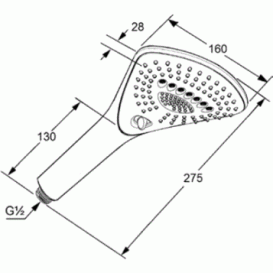 Душевая лейка KLUDI FIZZ три вида струи белый/хром 6770043-00