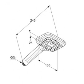 Душевая лейка Kludi Freshline пластик хром 6450005-00