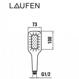 Душова лійка Laufen MyCity 100 1 режим з RubiClean та Ecochoice хром HF939030100000