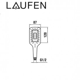Душевая лейка Laufen MyCity 120 3 режима с RubiClean и Ecochoice хром HF939031100000