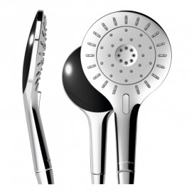 Душова лійка Laufen MyTwin ⌀120 мм 3 режими з RubiClean та Ecochoice хром/чорний H3619820743711