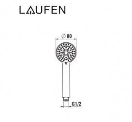 Душевая лейка Laufen Stella ⌀80 мм 3 режима розовое золото с PVD-покрытием H3619850823311
