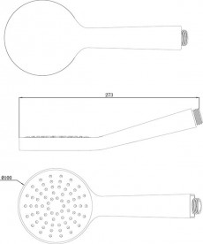 Душова лійка Ravak Flat S 960.00 пластик хром X07P343