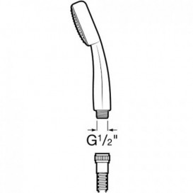 Душевая лейка Roca Natura Ø80 мм 1 тип струи пластик хром AG0082700R