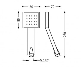 Душевая лейка Tres хром 134612
