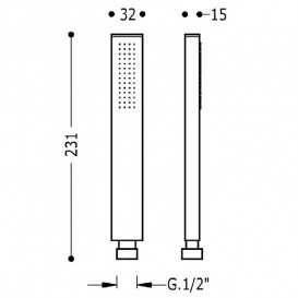Душевая лейка Tres латунь черная бронза 20263901KMB