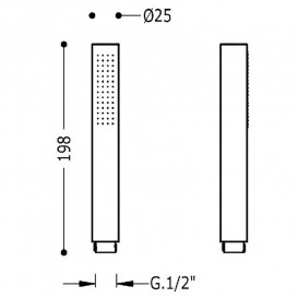 Душова лійка Tres латунь рожеве золото 03411601OP