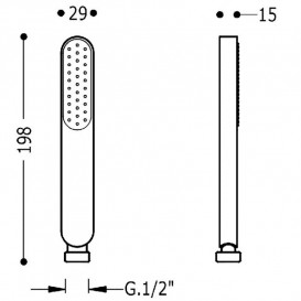 Душевая лейка Tres пластик розовое золото 03463901OP