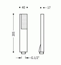 Душевая лейка Tres Project с антиизвестковым покрытием хром 134611
