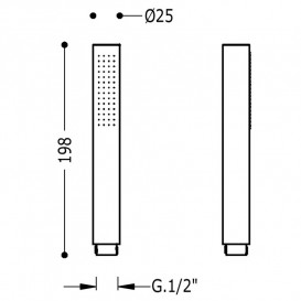 Душевая лейка Tres с антиизвестковым покрытием ручная металлический черный 03411601KM
