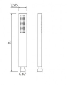 Душевая лейка Tres Slim-Tres с антиизвестковым покрытием ручная белый матовый 20263901BM