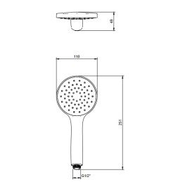 Душова лійка Villeroy & Boch Universal Showers Ø110 мм пластик хром TVS00000500061