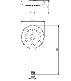 Душова лійка Villeroy & Boch Universal Showers Ø120 мм пластик хром TVS00002100061
