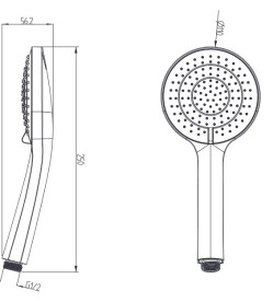 Душевая лейка Villeroy & Boch Universal Showers Ø110 мм пластик хром TVS00002300061