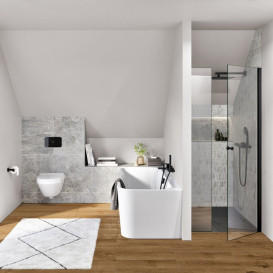 Душевая лейка Villeroy & Boch Verve Showers Ø114 мм 3-режимная пластик матовый черный TVS109001000K5