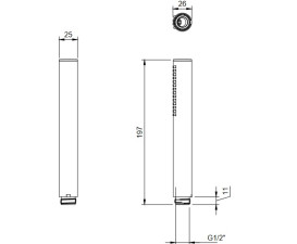 Душова лійка Villeroy & Boch Verve Showers матовий матовий чорний TVS109006000K5