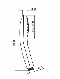 Душевая лейка Volle 107х107 мм  2 режима пластик хром 16000001