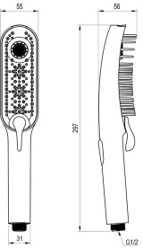 Душевая насадка Ravak для купания животных пластик белый матовый X07P1478