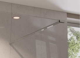 Душова перегородка Besco Aveo Due Walk in 120х195 см профіль хром/прозоре скло AVD-120-195C