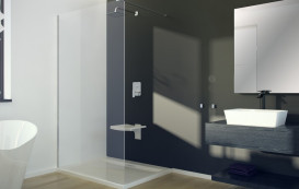 Душова перегородка Besco Aveo Walk in 110х195 см профіль хром/прозоре скло AV-110-195-C