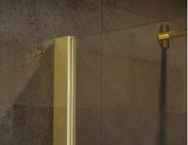 Душова перегородка Besco Eco-N Walk in 90х195 см профіль золото/прозоре скло ENG-90-195C