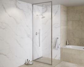 Душевая перегородка Besco Icon Walk-In 100х200 см профиль хром/прозрачное стекло ICH-100-200C