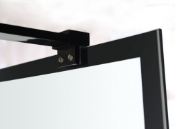 Душова перегородка Besco Toca Walk in 90х190 см профіль чорний матовий/прозоре скло TCB-90-190C