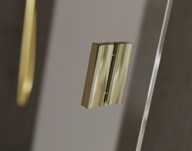 Душова перегородка Besco Vayo Walk-In 100х200 см розсувна золото/прозоре скло VYG-100-200C