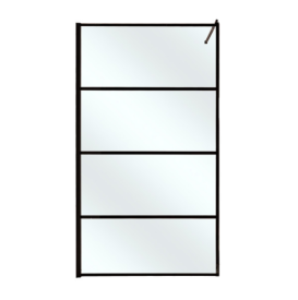 Душевая перегородка Insana Alba 110x200 см профиль черный/стекло с узором А0052738