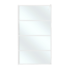 Душевая перегородка Insana Alba 110x200 см профиль белый/стекло с узором А0051974