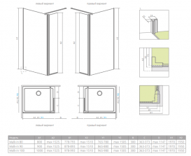 Душова перегородка Radaway Eos Walk-in 90х197 см ліва хром/прозоре скло 13799501-01L