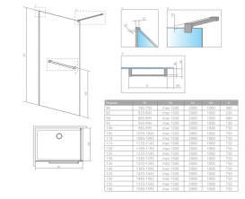 Душевая перегородка Radaway Modo New II с полотенцедержателем 145х200 см хром/прозрачное стекло 389145-01-01W