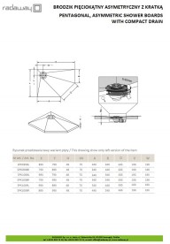 Душова плита Radaway RadаDrain права з компактним жолобом 890x990 мм 5PK1009R