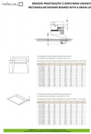 Душевая плита Radaway RadаDrain с линейным желобом 890x790 мм 5DLA0908B