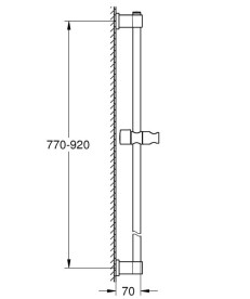 Душевая штанга Grohe Vitalio Universal 900 мм с держателем для душа черный матовый 269612431