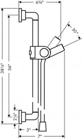 Душевая штанга Hansgrohe Axor Citterio со шлангом хром 27831000