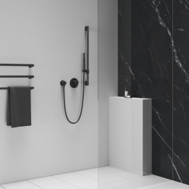 Душова штанга Ravak з рухомим утримувачем латунь чорний матовий X07P679