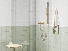 Душевая штанга Ravak с подвижным держателем латунь золото матовое X07P1246