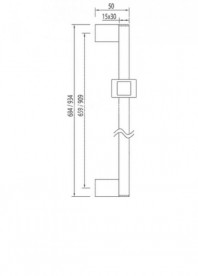 Душевая штанга Tres Project с держателем лейки хром 134516
