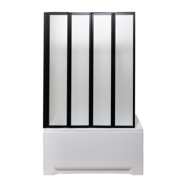 Душова шторка Insana Tiffani Black 100x140 профіль чорний/скло матове А0046015