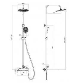 Душевая система Аквародос Malaga 02 со смесителем хром АР000110441