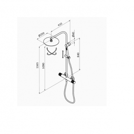 Душова система GRB Aura з двохвентильним змішувачем білий 75499751XL