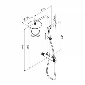 Душова система GRB Aura з двохвентильним змішувачем білий 75499751