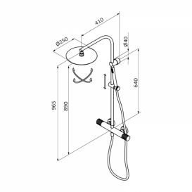Душова система GRB Aura термостатична хром 75425750
